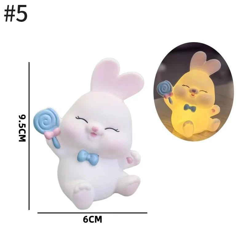 LED Night Light Cute Animals Panda Rabbit Nightlights Battery Powered Kids Bedroom Sleep Lamp Desktop Decoration Birthday Gift - Zelixo.shop