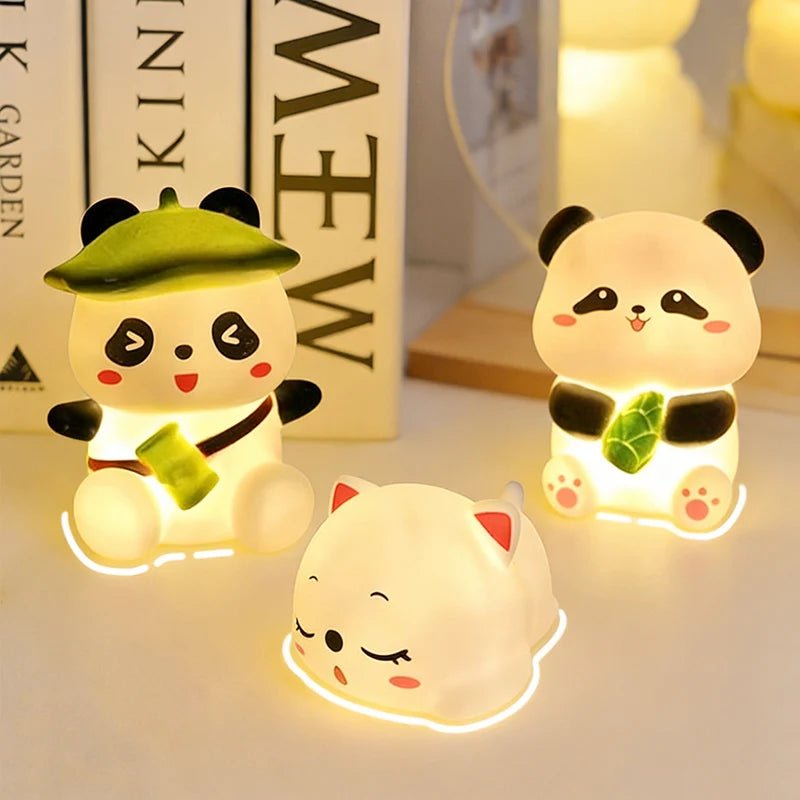 LED Night Light Cute Animals Panda Rabbit Nightlights Battery Powered Kids Bedroom Sleep Lamp Desktop Decoration Birthday Gift - Zelixo.shop