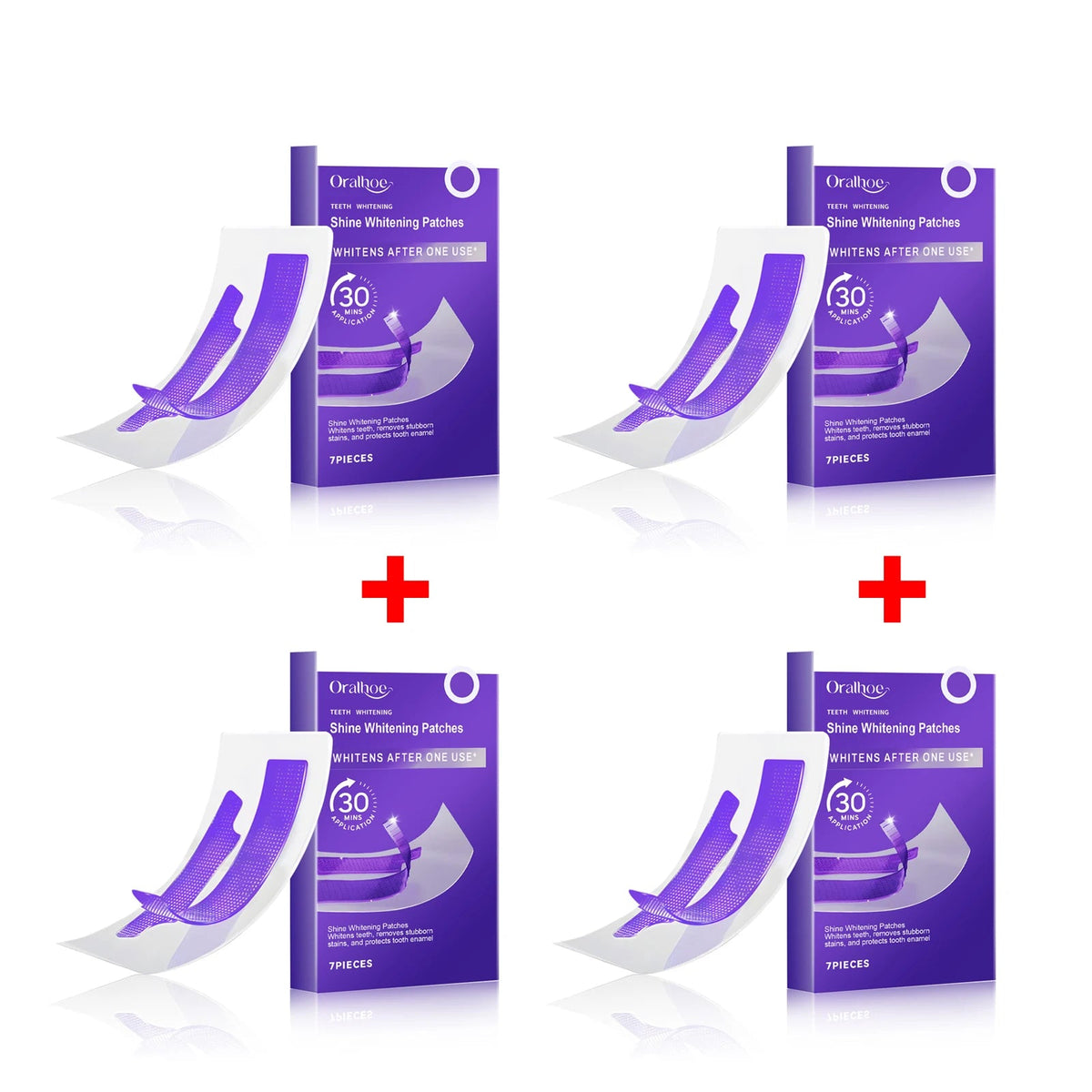Purple Teeth Whitening Strips Brighten Tooth Remove Plaque Stain Cleaning Oral Hygiene Reduce Sensitivity Bleaching Dental Tools - Zelixo.shop