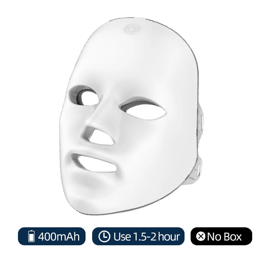 Rechargeable Facial LED Mask 7 Colors LED Photon Beauty Mask Skin Rejuvenation Home Face Lifting Whitening Skin Care Beauty Mask - Zelixo.shop