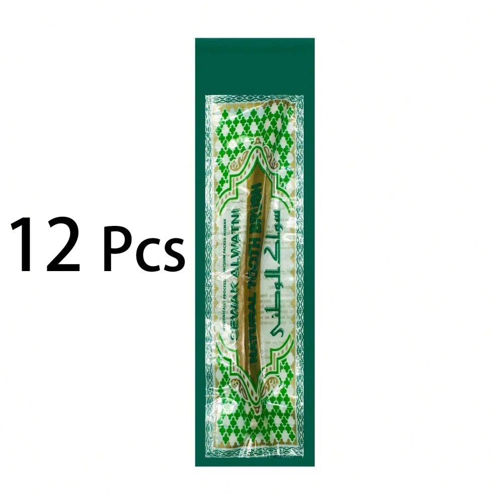 Ultra-Thin Natural Branch Miswak Toothbrush Stick Organic Wooden Slim Minimalist Gentle Bristles Gentle Bristles Zero-Waste Gift - Zelixo.shop