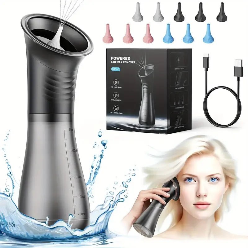 Upgraded Ear Wax Removal with Waste Water Tank Safety Ear Cleaner with Water Temperature Sensor Effective Ear Irrigation Kit - Zelixo.shop