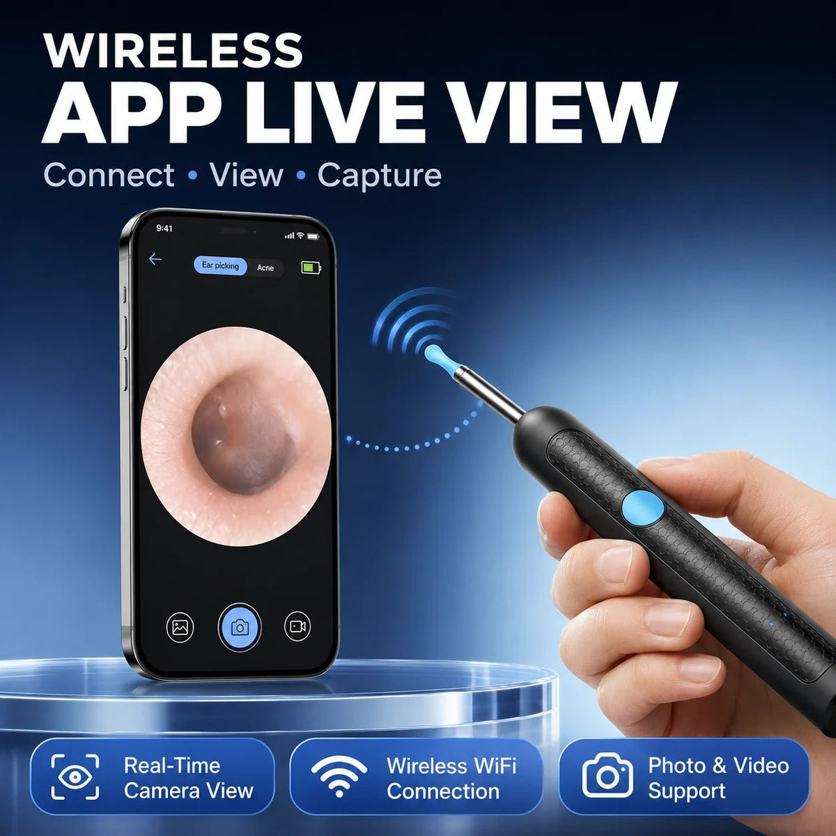 Zelixoshop Smart Visual Ear Cleaner | 1080P HD Wireless Otoscope & Wax Removal Tool - Zelixo.shop